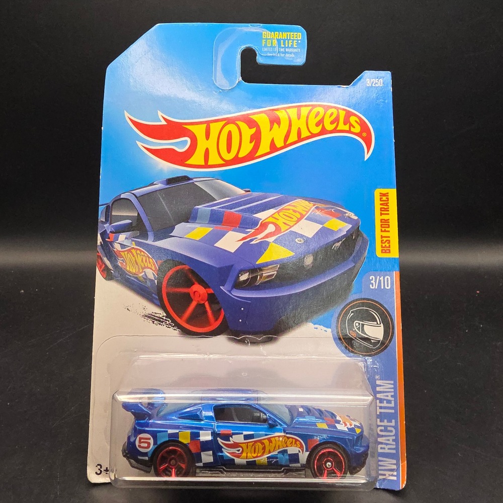 Hot Wheels Custom '12 Ford Mustang Blue 2016 HW Race Team 3/10